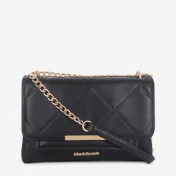 Black Spade PU Structured Sling Bag image 1