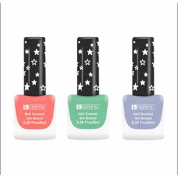 krayons Set of 3 Cute Super Matte Quick Dry Long Lasting Gel Based Nail Enamel - 6 ml each-picture-0