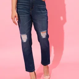 STREET 9 Women Blue Flared High-Rise Highly Distressed Light Fade Jeans-image-60