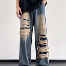 StyleCast x Revolte Men Straight Fit Mildly Distressed Light Fade Jeans-picture-27