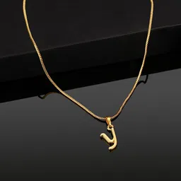 Estele Gold-Plated Initial Y Pendant With Chain-picture-17