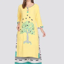 Elthia Quirky Embroidered Thread Work Kurta With Palazzos image 1