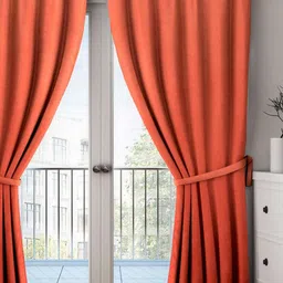 BIANCA Rust Orange Single Black Out Curtain-picture-12