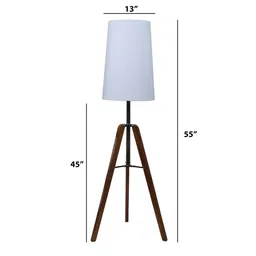 pristine interiors Calgery Floor Lamp ( Teak Wood Base ) image 5