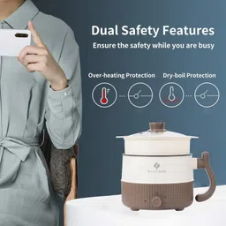 skytone Electric multipurpose Cooker Rice Cooker, Egg Boiler, Egg Cooker, Food Steamer, Travel Cooker image 4