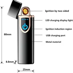 frony Cigarette Touch Lighter USB Rechargeable Smart Fingerprint Sensor Lighter Z156 Pocket Lighter image 4