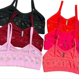 cat look Pack of 6 Women Full Coverage Non Padded Bra image 2
