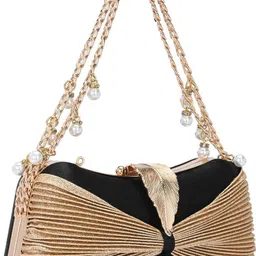 d'vine luxe Party Gold, Black Clutch image 3