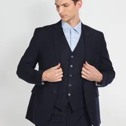 arrow Men Dobby Hudson Tailored Fit Three Piece Suit Self Design Suit-picture-34