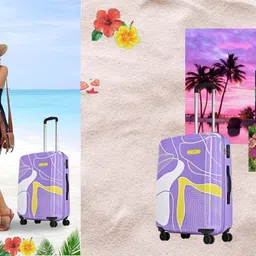 skybags Small Cabin Suitcase (55 cm) 8 Wheels - PARADISE 55 ( SMALL SIZE ) - Purple image 5