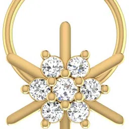 avsar Pradnya 18kt Diamond Yellow Gold Nose Wire-picture-20