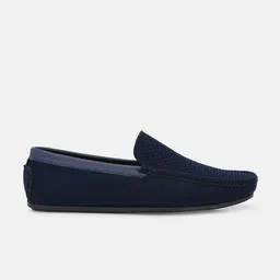 Big Fox Men Blue Textured Loafers image 2