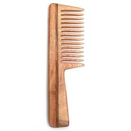ishita international Handmade Neem Wood anti-static Handle Shampoo Comb-picture-22