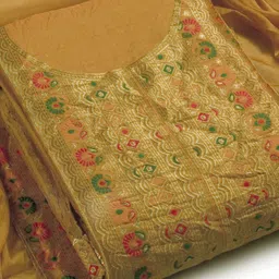 sun fashion and lifestyle Unstitched Cotton Silk Salwar Suit Material Self Design image 5