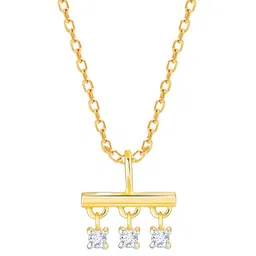 GIVA 14K Yellow Gold Honour Batch Diamond Pendant-1.07 gm image 4