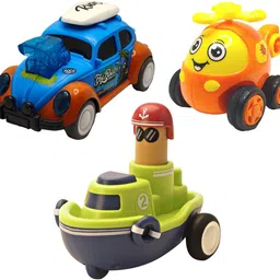 vaniha Unbreakable Four-Wheel Drive Friction Powered Diecast Toy Set-E146-picture-43