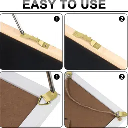 supvox 251pcs Picture Frame Hanging Hardware Kit with Toolbox Golden Metal Set Swivel Hook 1 image 3