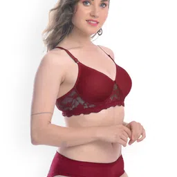 PIBU Mid-Rise Breathable Cotton Bra & Panty Lingerie Set image 2