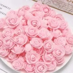 uprising store Foam Artificial Rose Flower 5cm (Pack Of 50) Pink Rose Artificial Flower image 1
