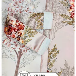 kopa BIANCA White & Red Set of 2 Floral Door Curtain image 3