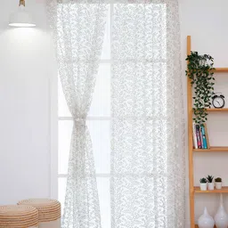 Ariana  Embroidered Polyester Sheer Door Curtain image 5