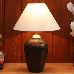 Foziq Brown Solid Table Lamp image 5