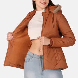 brazo Women Solid Padded Jacket-picture-21
