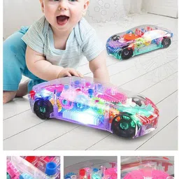 tenmar Transparent Musical Concept Racing Car with 3D Flashing LED Lights for Kids-535-picture-40