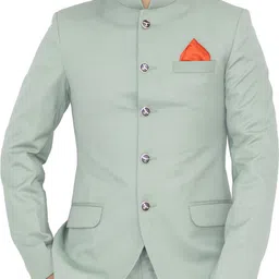 aljaami Men Self Design Bandhgala Wedding Blazer-picture-23