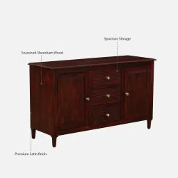 amberville from pepperfry Clarion Sheesham Wood Sideboard In Honey Oak Finish image 4