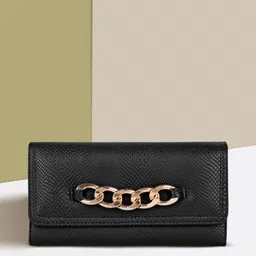lino perros Women Casual Black Artificial Leather Wallet-picture-24