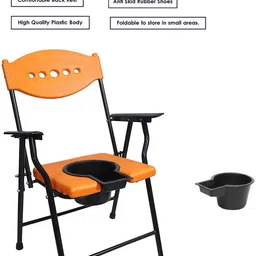 mubba Bedside toilet chair and Bathroom seat Commode Shower Chair image 4