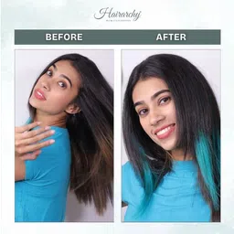 hairarchy Teal Clip In Streak 16 Inch Hair Extension image 4