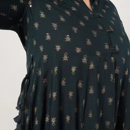 KBZ Women Plus Size Floral Printed Anarkali Kurta With Dupatta image 2