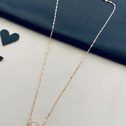 ABDESIGNS Rose Gold-Plated Brass Artificial Stones-Studded Chain image 5