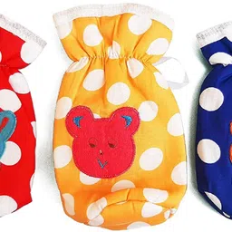 paddy baby Soft Stretchable Baby Feeding Bottle Cover Checkered -(pack of 3) image 1