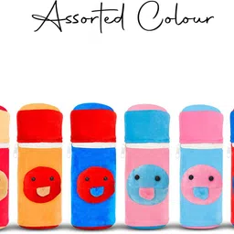 adbeni Soft Plush Stretchable Baby Feeding Bottle Cover | Cute Animated Overall Print-picture-12