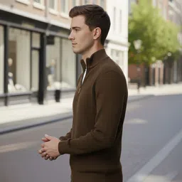 fashlook Men Full Sleeve Self Design Sweatshirt image 2