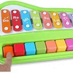vihu BIG 2 in 1 Musical Piano and Xylophone Toy with 8 Colorful Keys & 2 Mallets 53 image 2