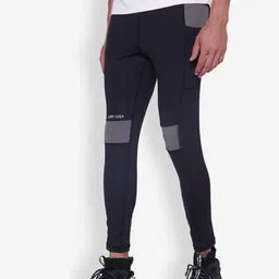 jump usa Solid Men Black Tights image 3