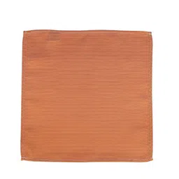 kavove KOVOVE Men Orange & White Striped Pocket Square image 2
