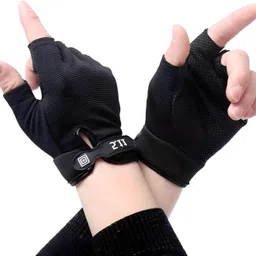 mozfit Gym Gloves for Men with Wrist Support, Fitness Gloves, Sports Gloves Bike Gloves Riding Gloves image 1