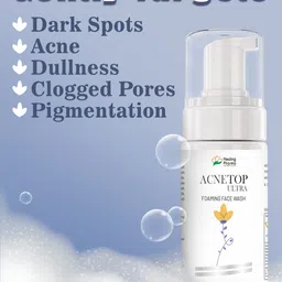 Healing Pharma Acnetop Ultra Foaming Face Wash For Acne Prone & Oily Skin- 100 ml image 4