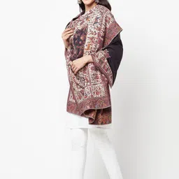 La Vastraa Ethnic Motifs Woven Design Pure Wool Shawl image 3