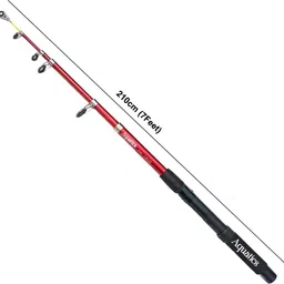 aquatics 7FT/210CM TELESCOPIC BEST QUALITY FISHING ROD A-F-R-M-00987001 White, Red, Silver Fishing Rod-picture-24