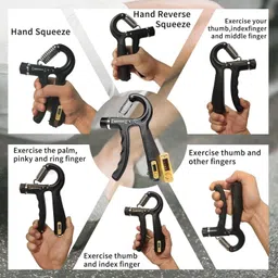 quick fit Dynamic Fitness Combo Of Countable Hand Gripper & Resistance Bands Set Fitness Accessory Kit Kit image 3