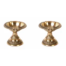 bulkysanta Pure Brass Laxmi Kuber Diya (Pack Of 2) image 5