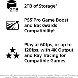Playstation Sony PS5 Pro 2TB SSD Gaming Console Play Station 5–The Ultimate Built True Gamer Visual Internal Storage (Ultra-Fast) 2000 GB with Dynamic Haptic Feedback, Digital Edition, Trusted by ps 5 sony, ps5 slim Fans image 4