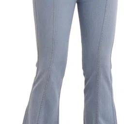 zeston Women Boot-Leg Mid Rise Light Blue Jeans-picture-15