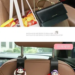 rocxy Car Hook and Hanger for Watter Bottle, Heavy Cloth Car Headrest Hooks Car Side Seat Catcher image 2